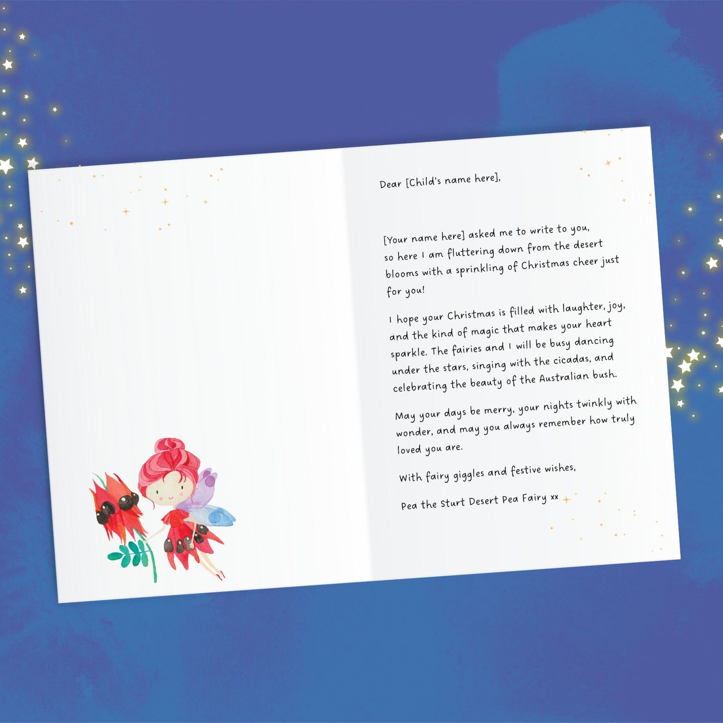A Personalised Christmas Card from a Fairy