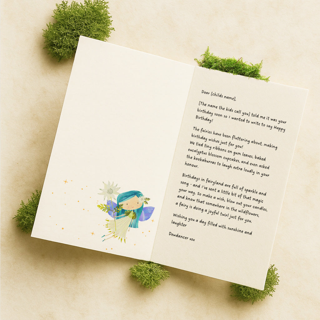 A Personalised Birthday Card from a Fairy