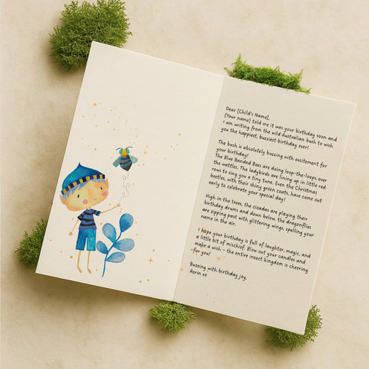 A Personalised Birthday Card from a Elf