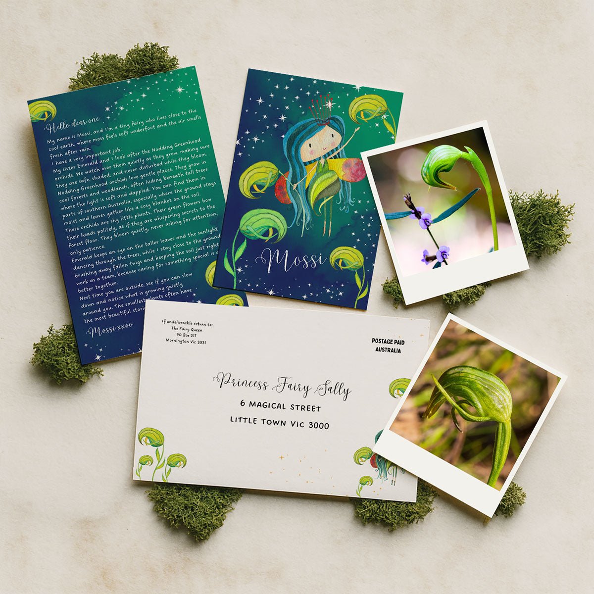 Fairy Mail - Mossi the Nodding Greenhood Orchid Fairy - Fairy Mail