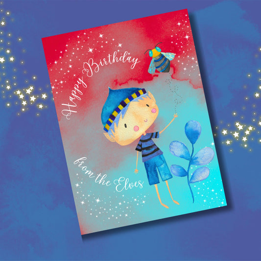 A Personalised Birthday Card from a Elf