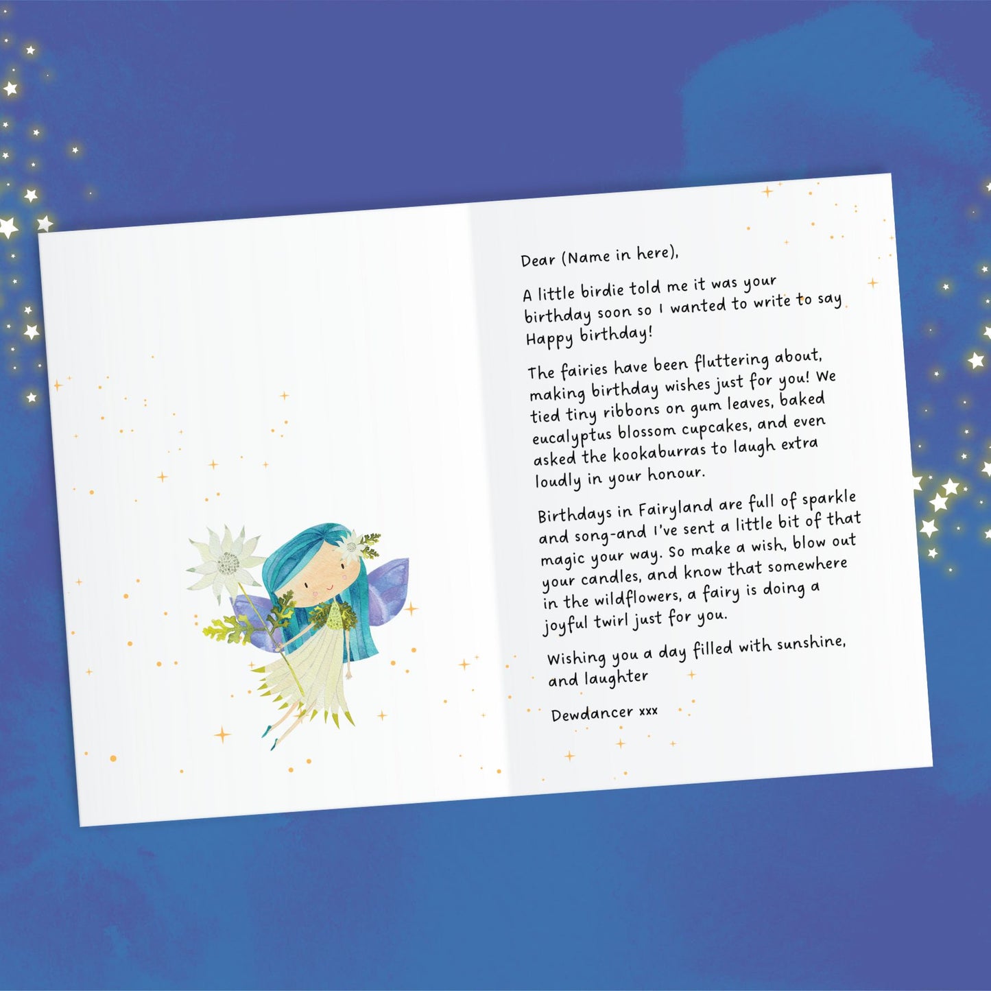 A Personalised Birthday Card from a Fairy