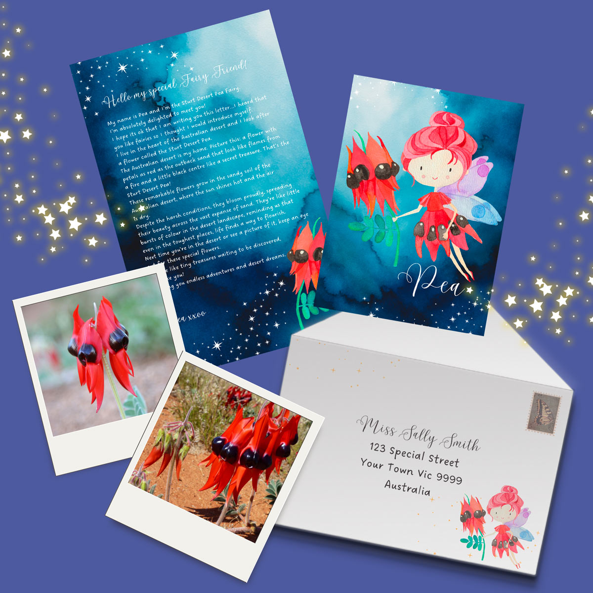 Fairy Mail - Pea The Sturt Desert Pea Fairy