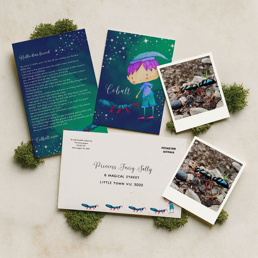 Elf Mail - Cobalt the Blue Bottle Ant Elf - Fairy Mail