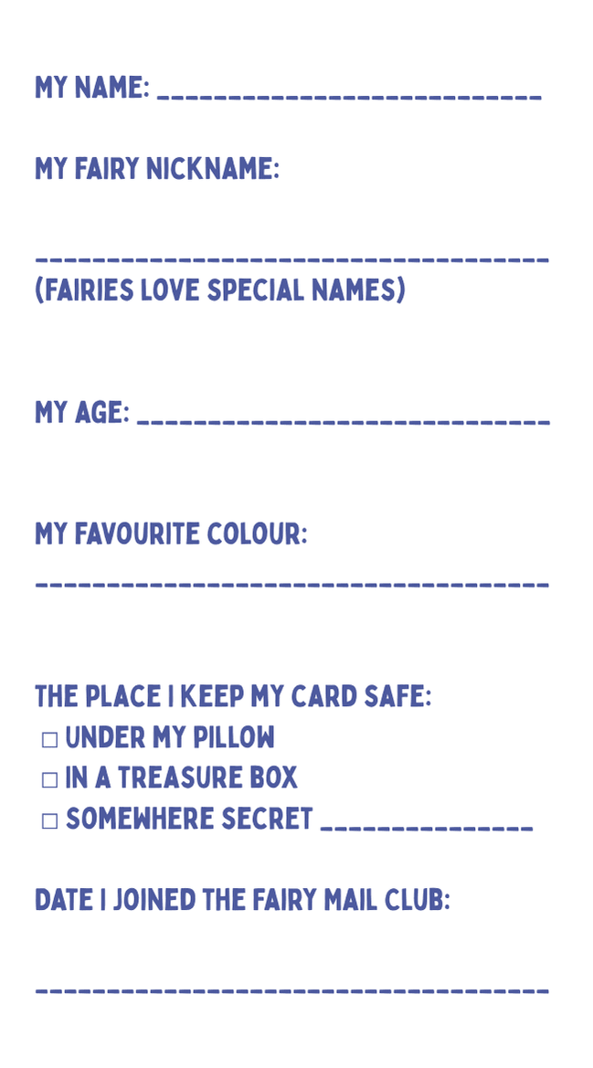 Fairy Mail Membership Card - Fairy Mail