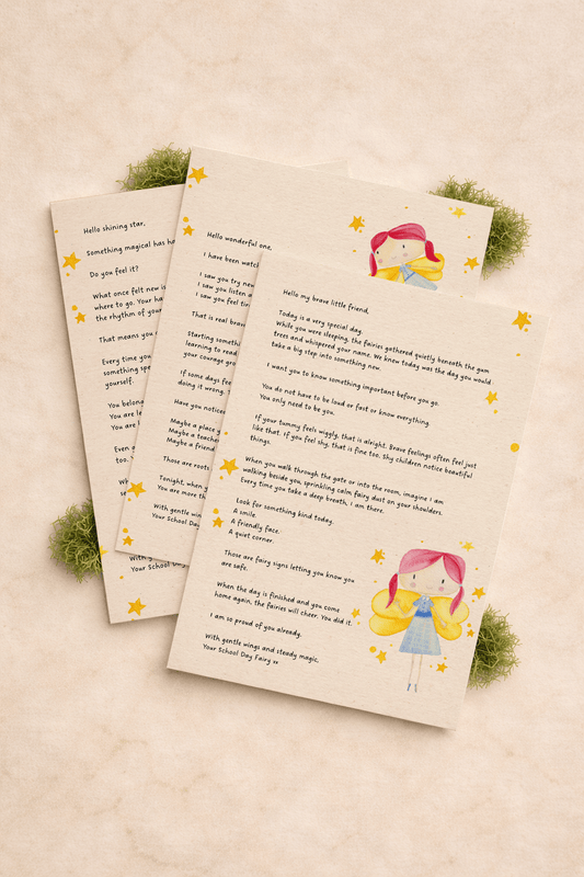 First Day of School Fairy Letters - PRINT AT HOME - DIGITAL DOWNLOAD - Fairy Mail